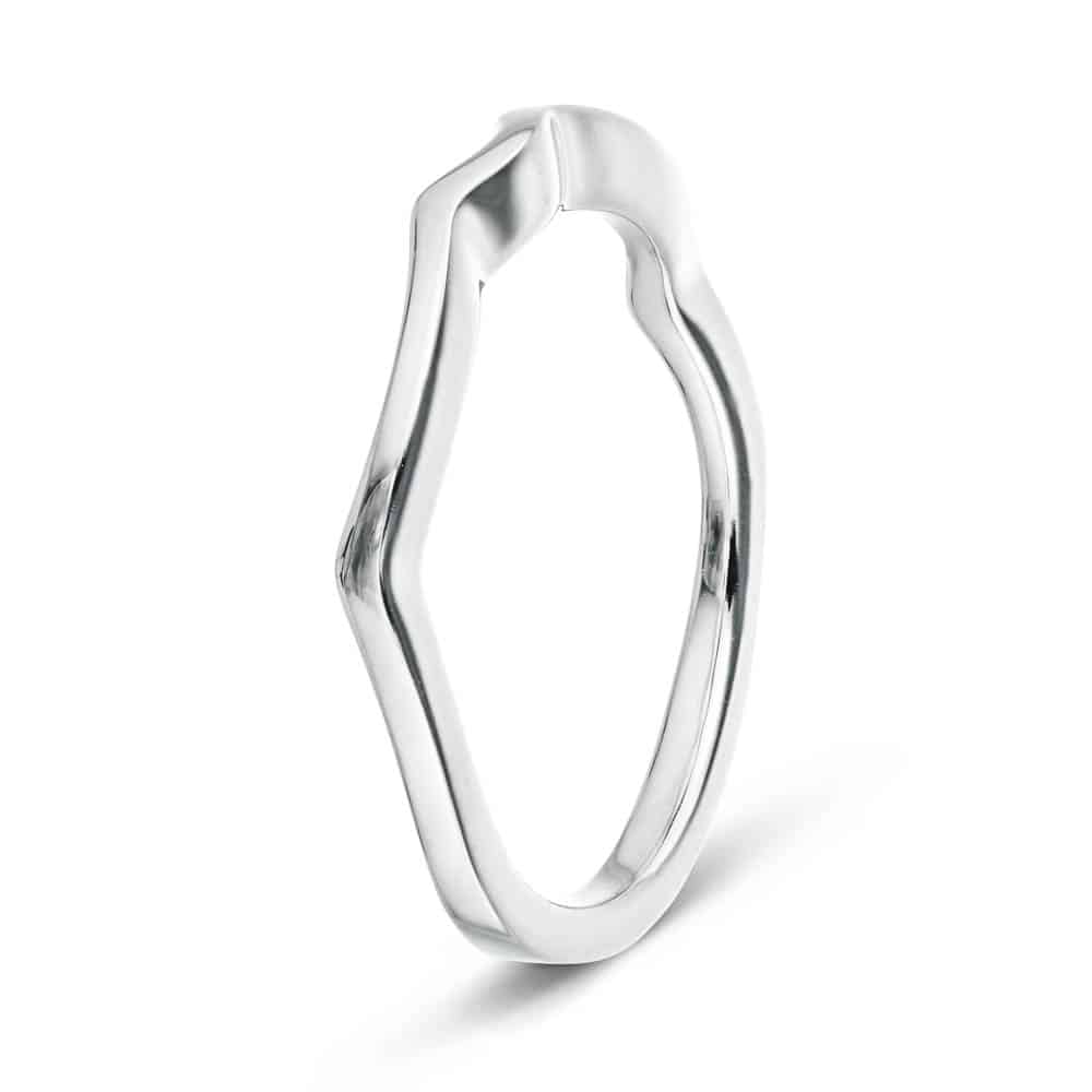 Twisted plain metal wedding band to match the Karina Engagement ring 