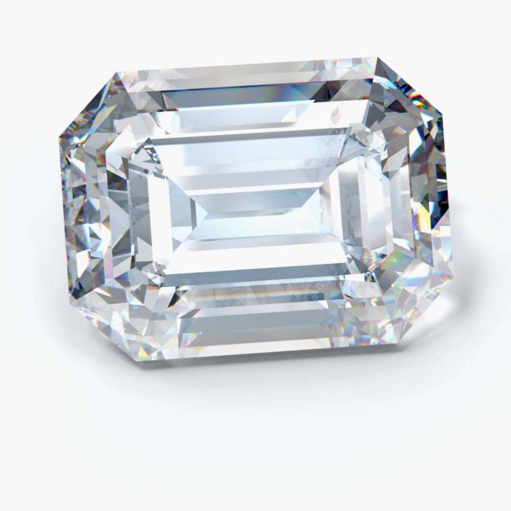 2.47 Carat Emerald Cut Lab Created Diamond