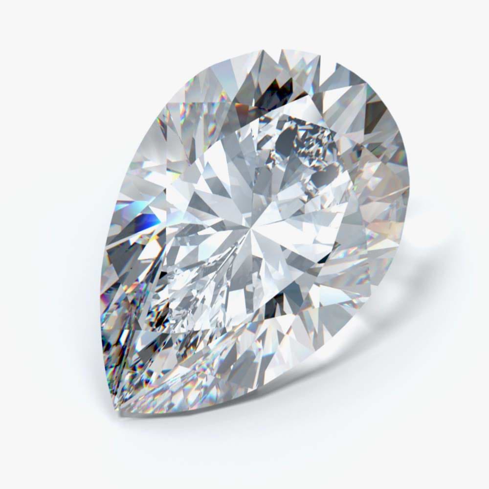 3.03 Carat Pear Cut Lab Created Diamond