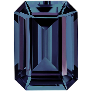 MD Fixed Emerald Cut Side Stones 1.2ct x 2 (7x5mm) - Alexandrite