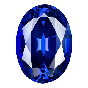 MD Fixed Oval Cut Earrings 0.6ct x 2 (6x4mm) - Blue Sapphire
