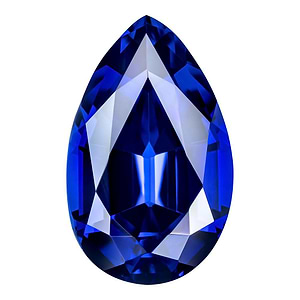 0.26 Carat Pear Cut Lab-Created Blue Sapphire