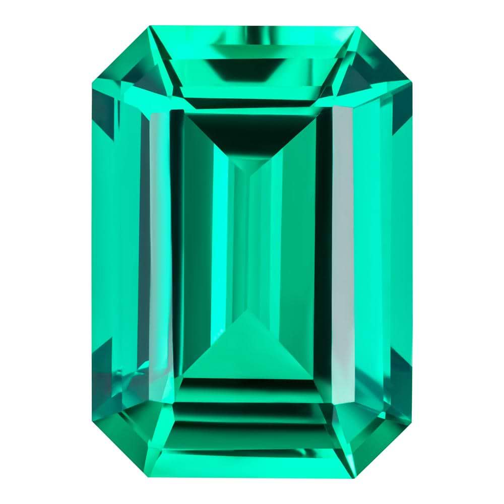 0.22 Carat Emerald Cut Lab-Created Emerald