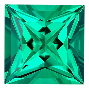 MD Fixed Princess Cut Earrings 0.31ct x 2 (4mm) - Emerald