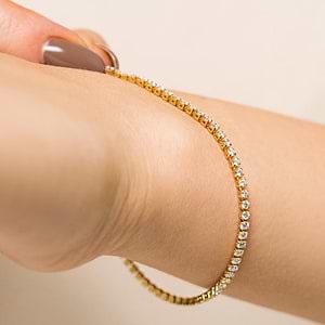  tennis bracelet lab grown diamonds gold