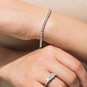  tennis bracelet lab grown diamonds gold