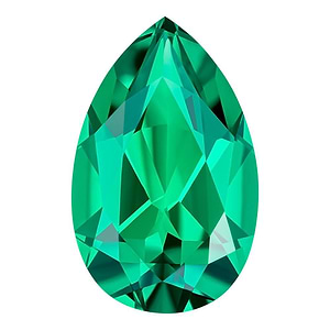 1.26 Carat Pear Cut Lab-Created Emerald