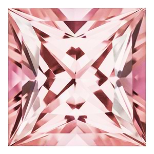MD Fixed Princess Cut Pendant 0.5ct (4mm) - Champagne Sapphire