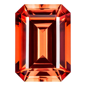 MD Fixed Emerald Cut Pendant 5.07ct (10x8mm) - Padparadscha