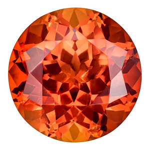 MD Fixed Round Cut Pendant 0.7ct (5mm) - Padparadscha