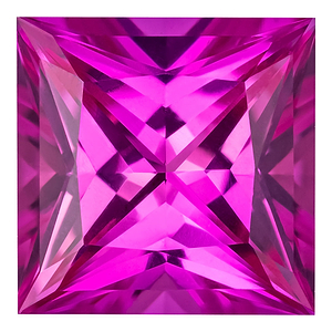 MD Fixed Princess Cut Pendant 0.5ct (4mm) - Pink Sapphire