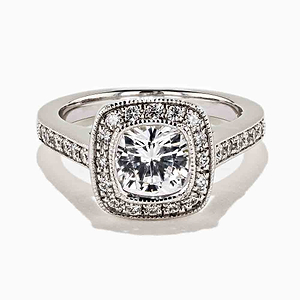 diamond hybrid antique engagement ring