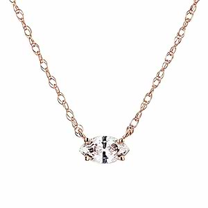  Rose gold and diamond necklace