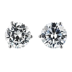 Special w/Purchase Martini Earrings - 1.5ctw Round Cut Diamond Hybrid®, 14K White Gold