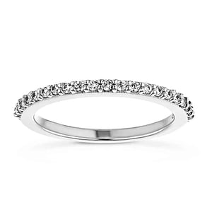  Diamond accented wedding band in recycled 14K white gold made to fit the Milky Way Engagement Ring