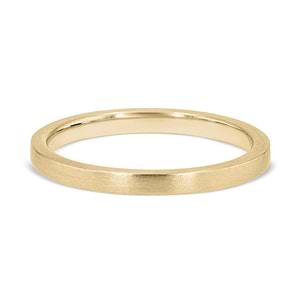 plain metal band with satin finish in 14k yellow gold
