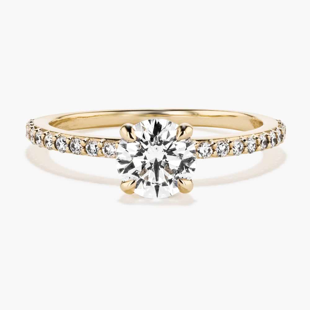 Olivia Accented Engagement Ring - 0.80ct Round Cut Lab-Grown Diamond (RTS)