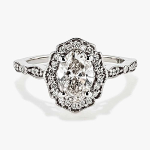 Paris Vintage Engagement Ring - 1.06ct Oval Lab-Grown Diamond (RTS)