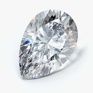 MD Fixed Pear Cut Pendant 0.5ct (6x4mm) - Lab Grown Diamond