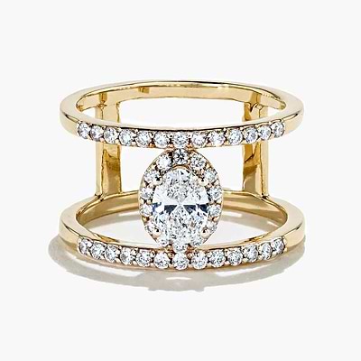Scarlet Cage Ring (RTS) - 0.30ct Oval Cut