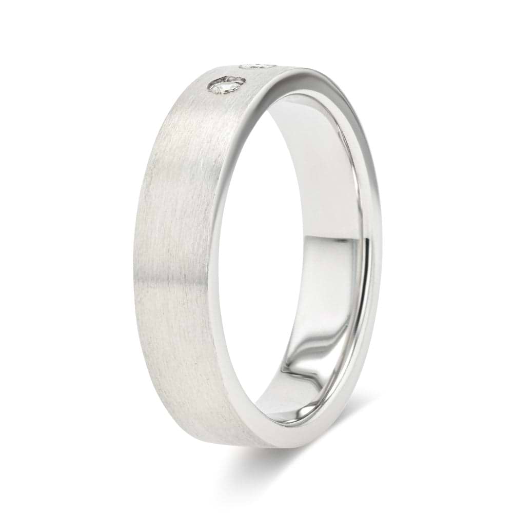 Diamond Accented Wide Artisan Band