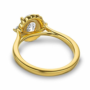 Moissanite - Zoe Halo Engagement Ring