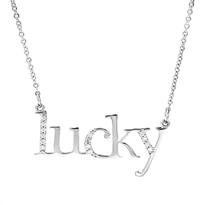 lucky necklace white
