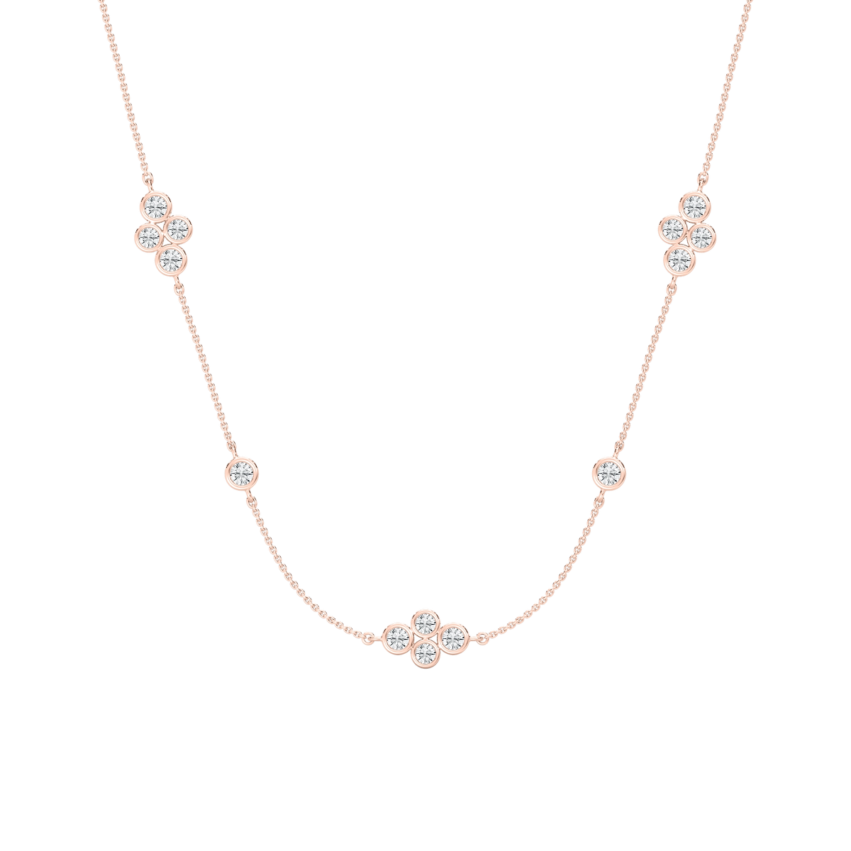 1 ⅝ ctw Round Lab Grown Diamond Station Necklace - 18 Inches