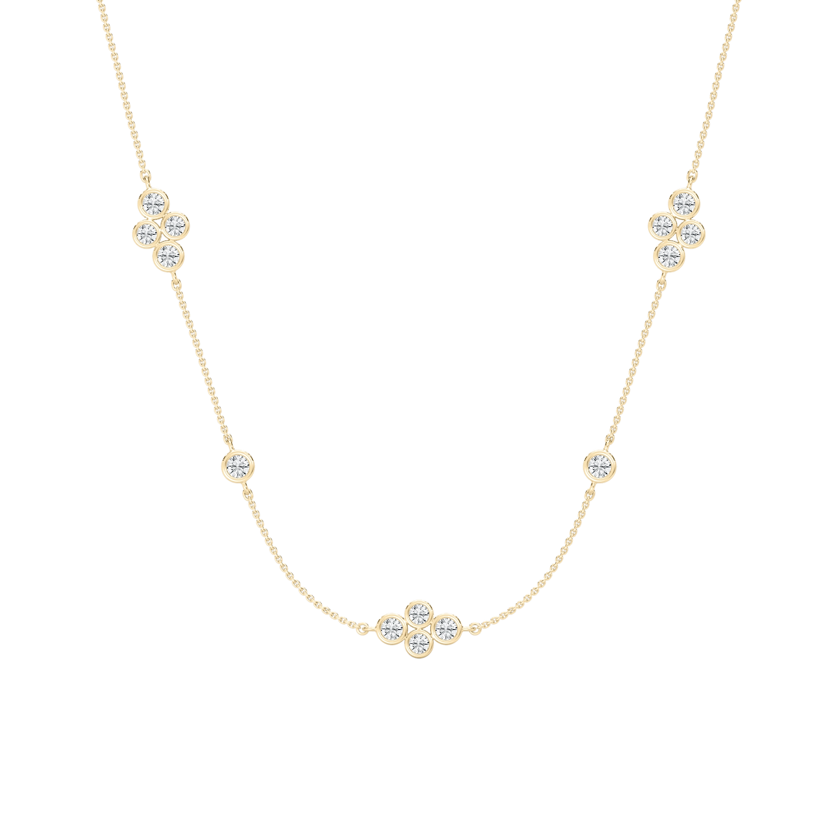 1 ⅝ ctw Round Lab Grown Diamond Station Necklace - 18 Inches
