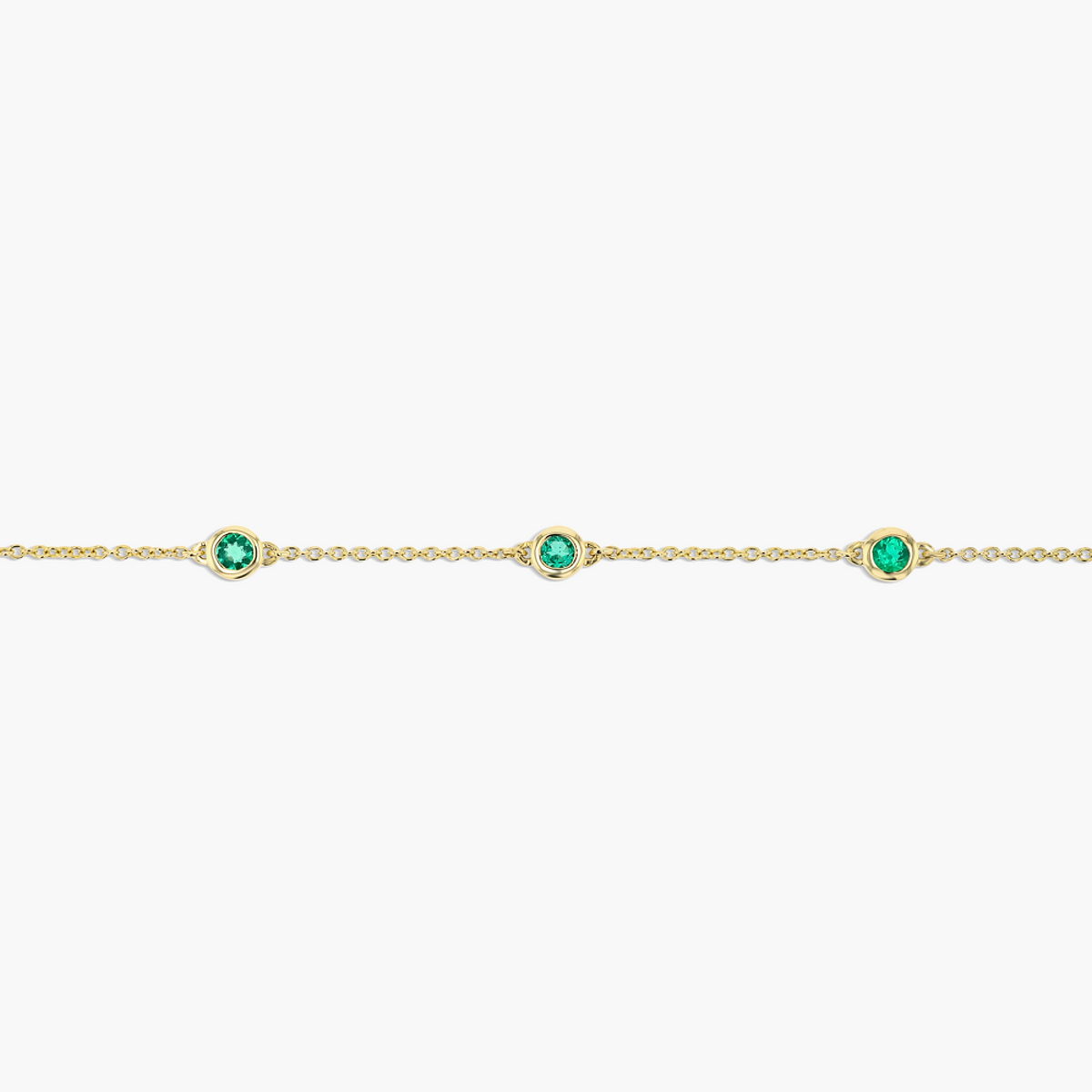 Lab Created Gemstone Station Bracelet