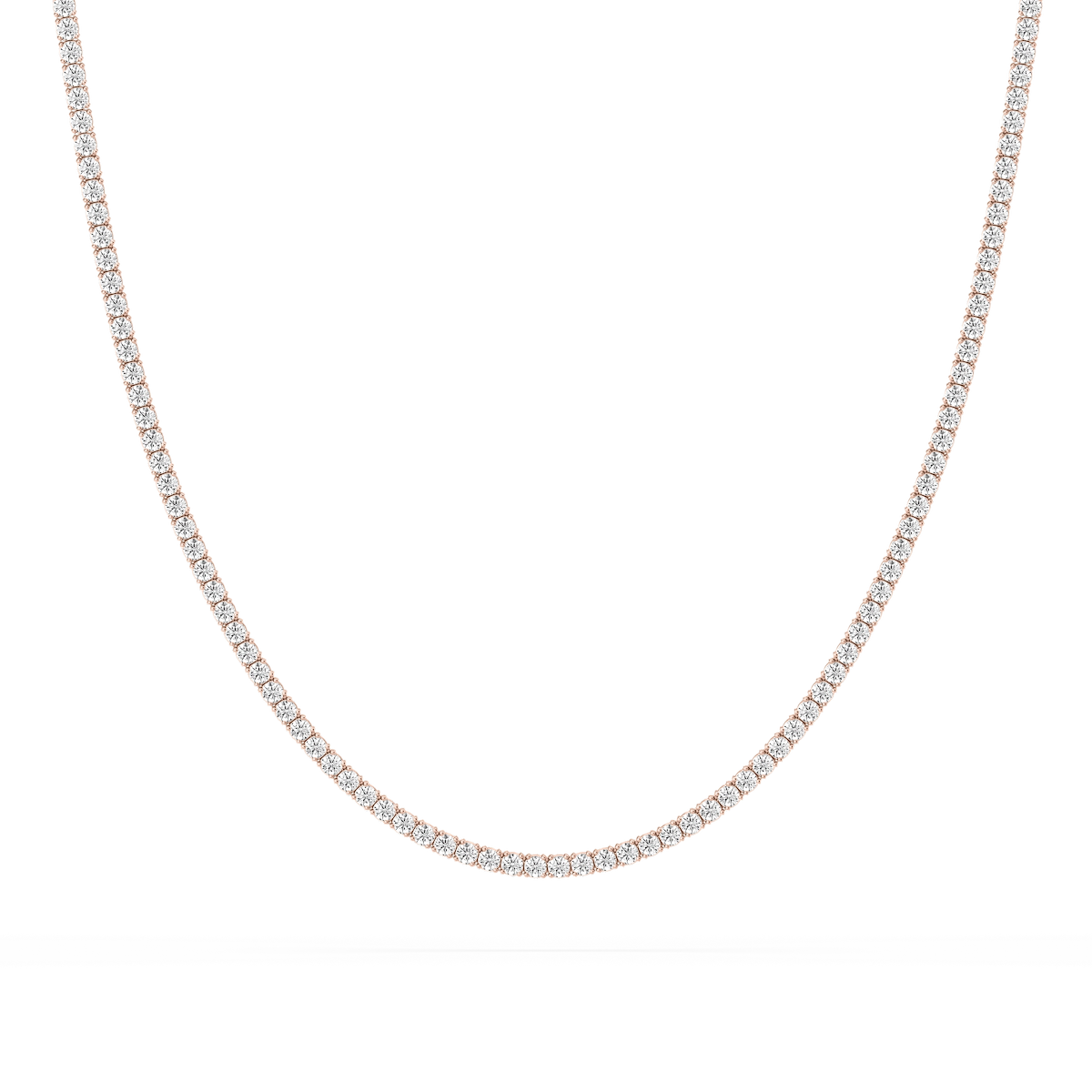 5 ²⁄₅ ctw Round Lab Grown Diamond Classic Box Tennis Necklace – 14 1/2 inches