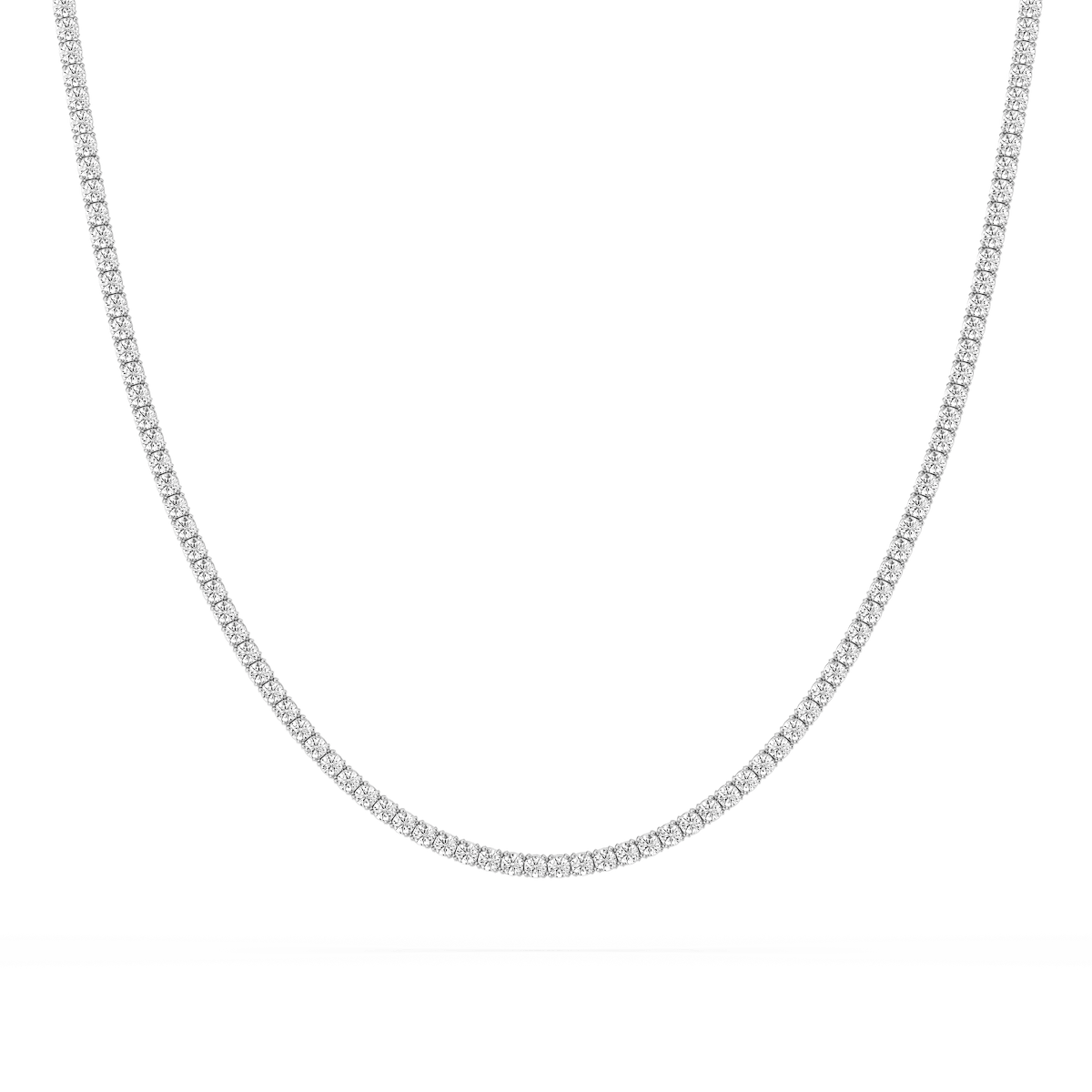 5 ²⁄₅ ctw Round Lab Grown Diamond Classic Box Tennis Necklace – 14 1/2 inches