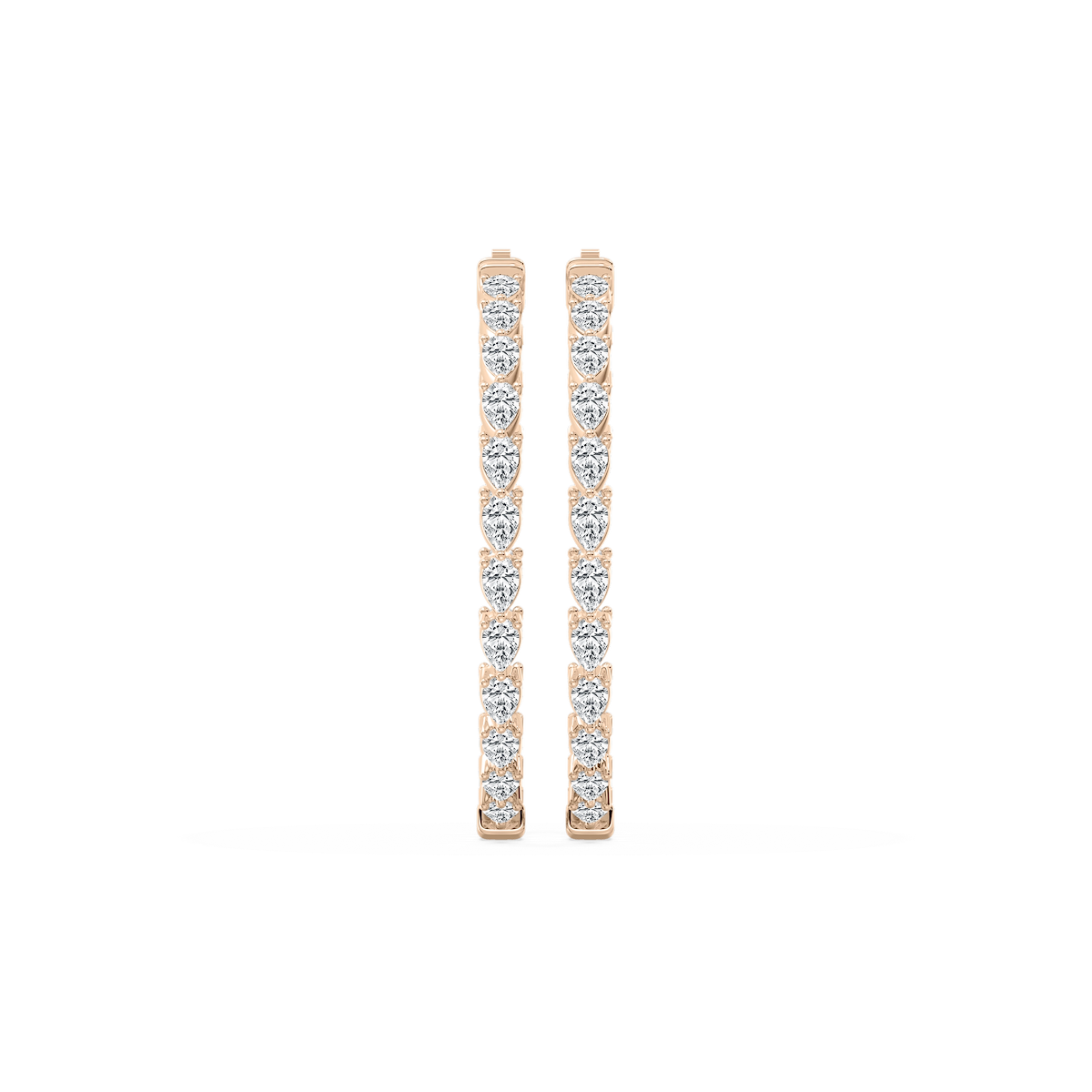 6 ⁷⁄₈ ctw Pear Lab Grown Diamond Shared Prong Hoop Earrings – Signature Collection