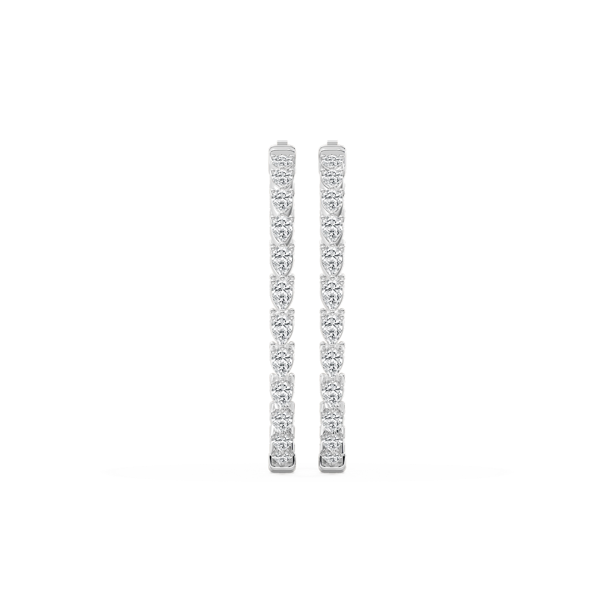 6 ⁷⁄₈ ctw Pear Lab Grown Diamond Shared Prong Hoop Earrings – Signature Collection