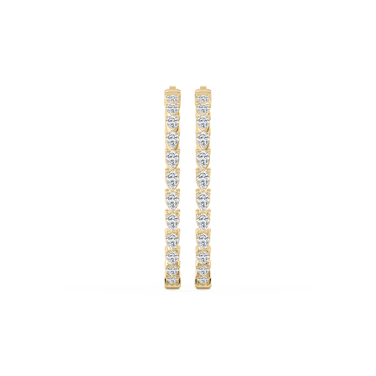 6 ⁷⁄₈ ctw Pear Lab Grown Diamond Shared Prong Hoop Earrings – Signature Collection