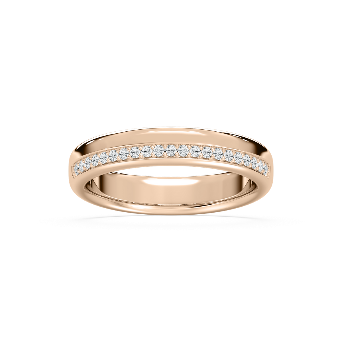 Adam Diamond Edge Band 4.8mm in Rose Gold