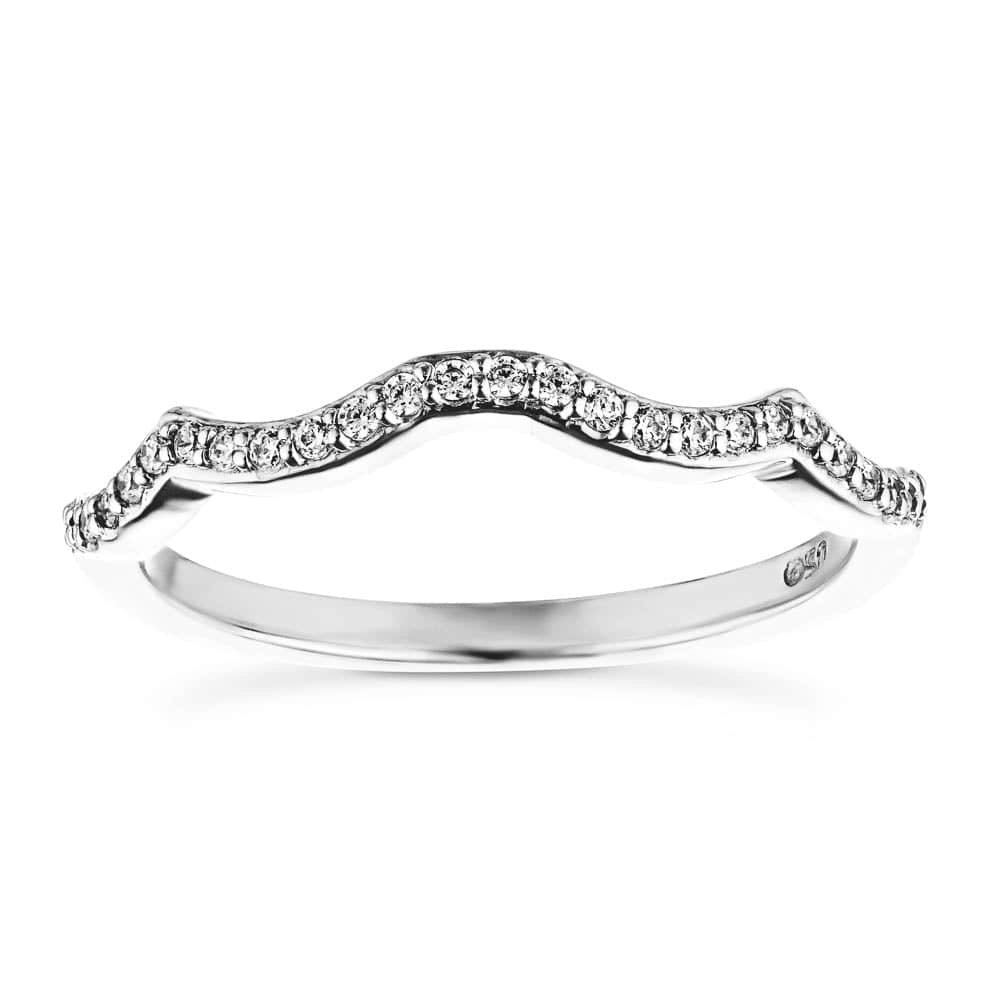 Wedding Band from Allure Wedding Set |Allure Wedding band shown in recycled 14K white gold