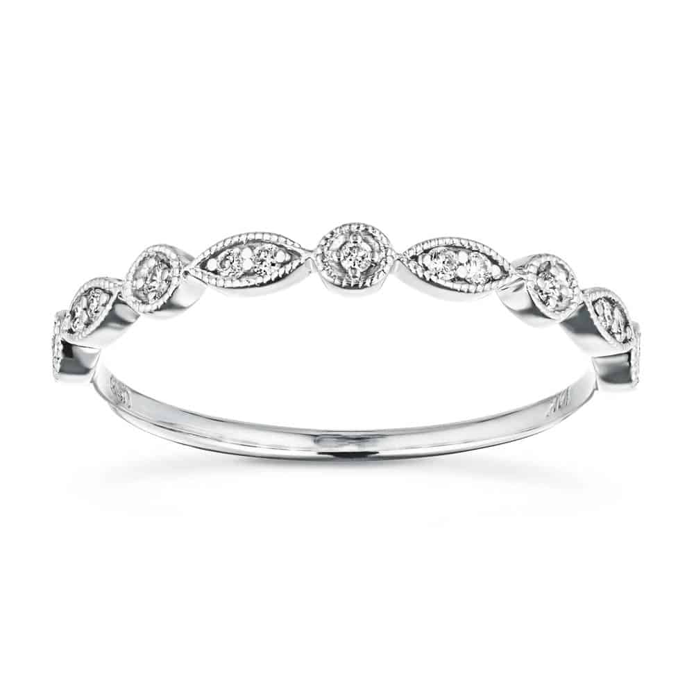 Wedding Band with recycled accenting Diamonds and recycled 14K white gold | antique Wedding Band with recycled accenting Diamonds and recycled 14K white gold