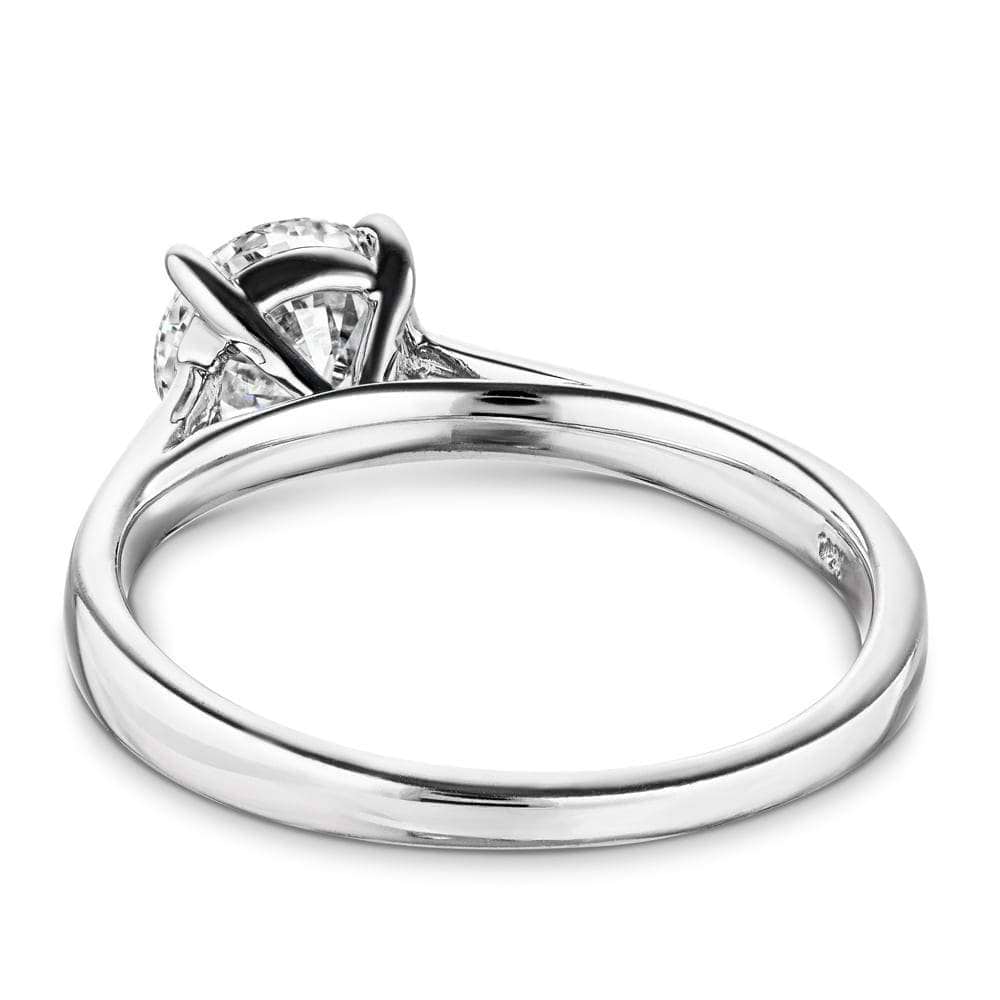 Blonde Solitaire Engagement Ring with 1ct Round cut Lab Grown Diamond in 14K White Gold|Blonde Solitaire Engagement Ring with 1ct Round cut Lab Grown Diamond in 14K White Gold