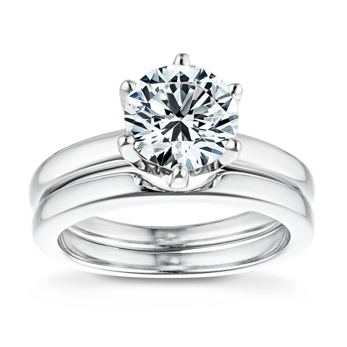 Engagement Ring Shown with Matching Wedding Band Available as a Set for a Discount