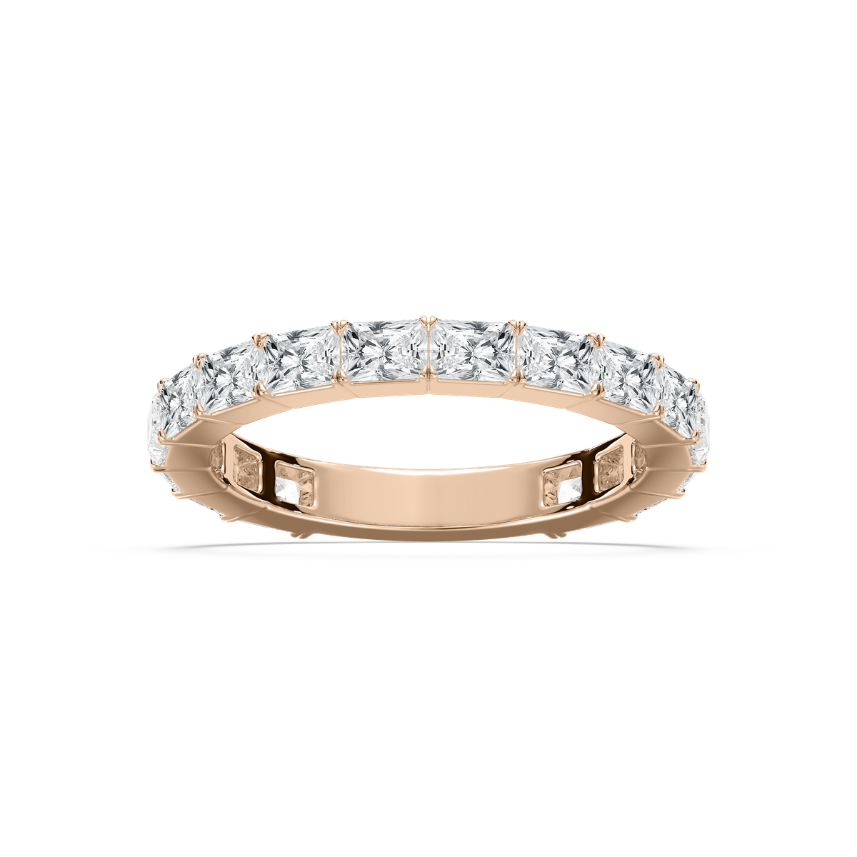 East West Radiant Eternity Ring in Rose Gold
