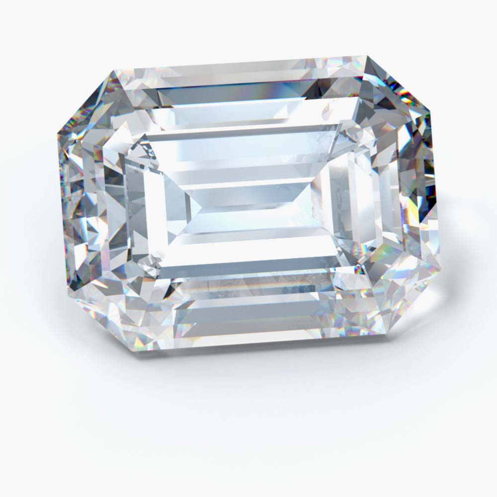 MD Fixed Emerald Cut Center Stone 1.0ct - Lab Grown Diamond - E-VS1