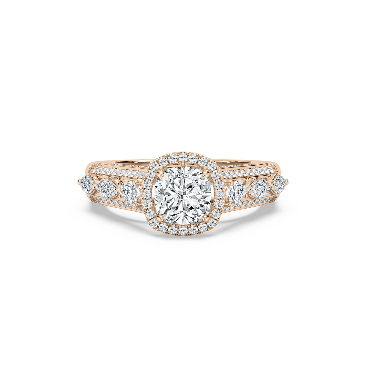 Fable Cushion Engagement Ring in Rose Gold