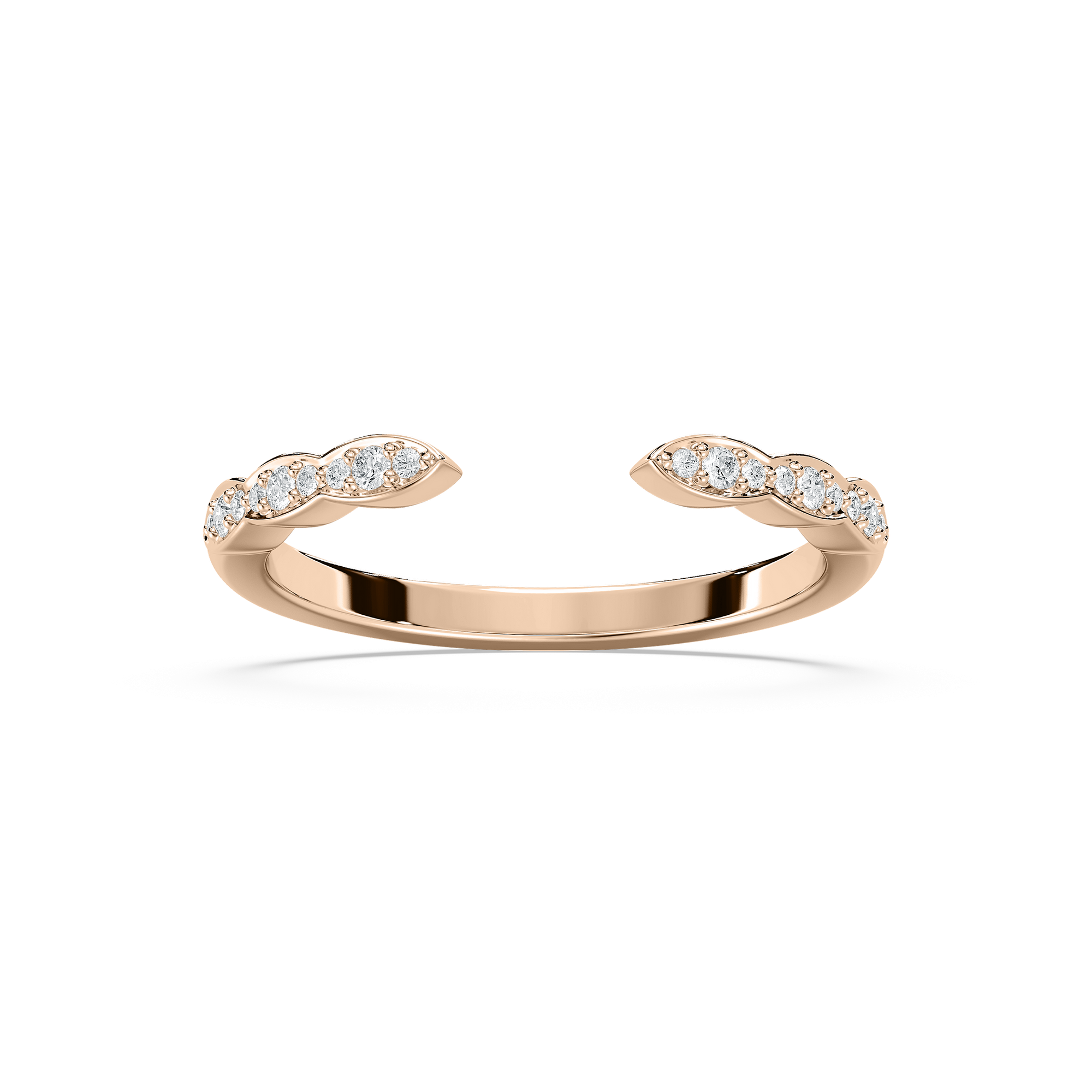 Gaia Open Wedding Band in Rose Gold