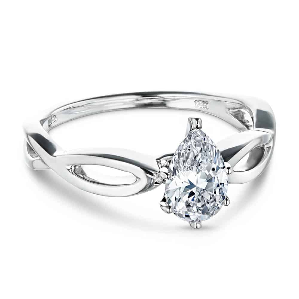 Karina Lab Grown Diamond Twist Solitaire Engagement Ring - MiaDonna