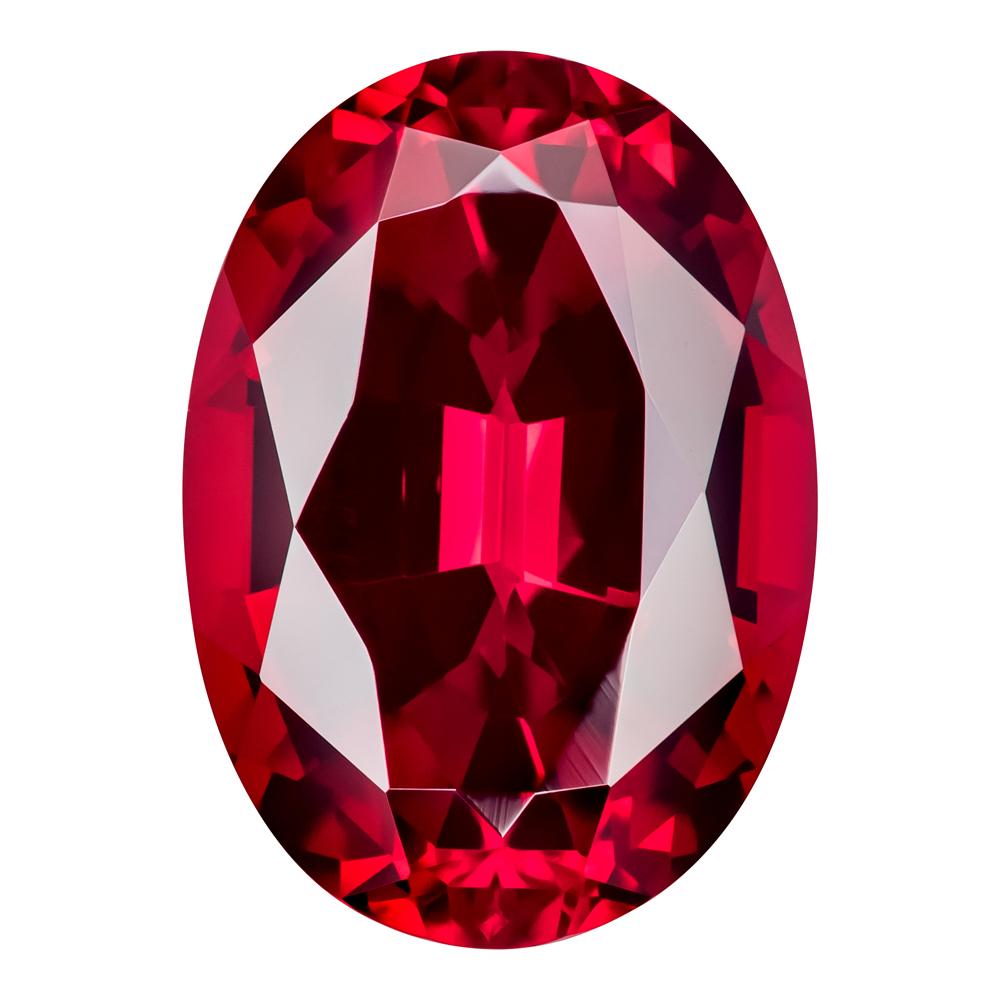 1.75 Carat Oval Cut Lab-Created Ruby