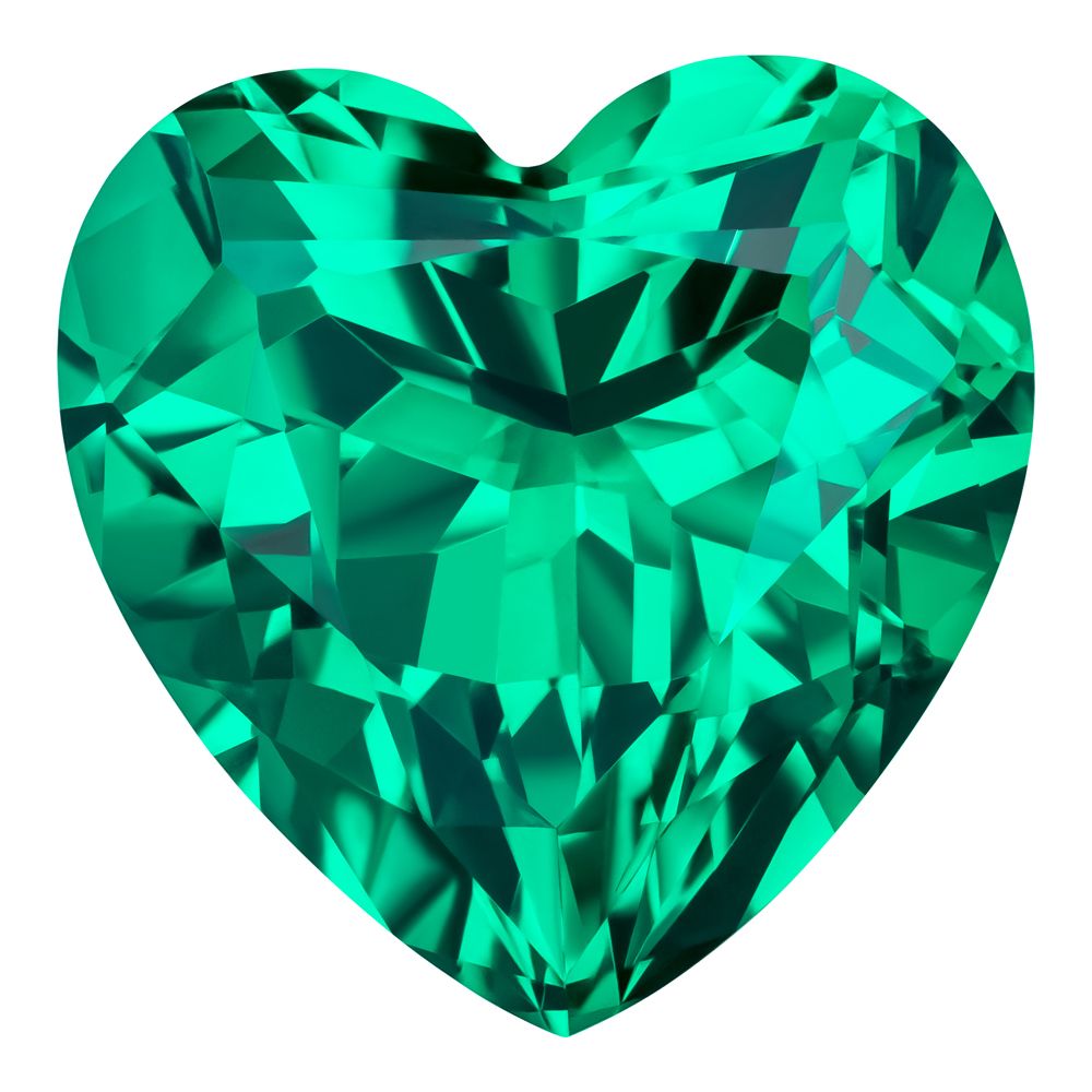 0.80 Carat Heart Cut Lab-Created Emerald