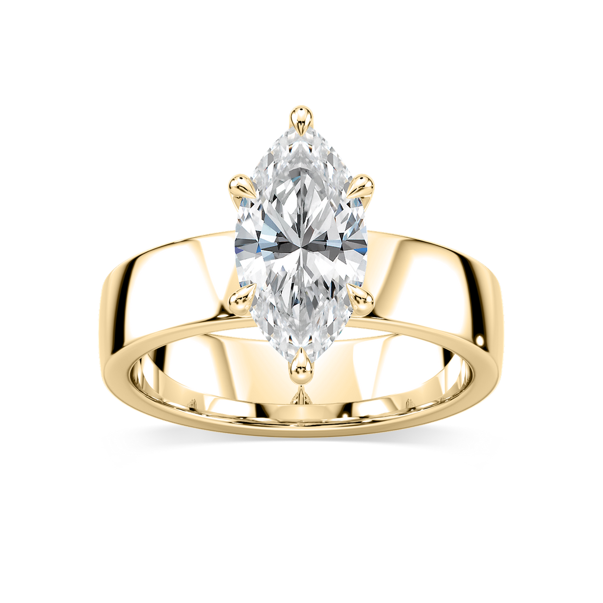 Maya Marquise Lab Grown Diamond 5mm Cigar Band Solitaire