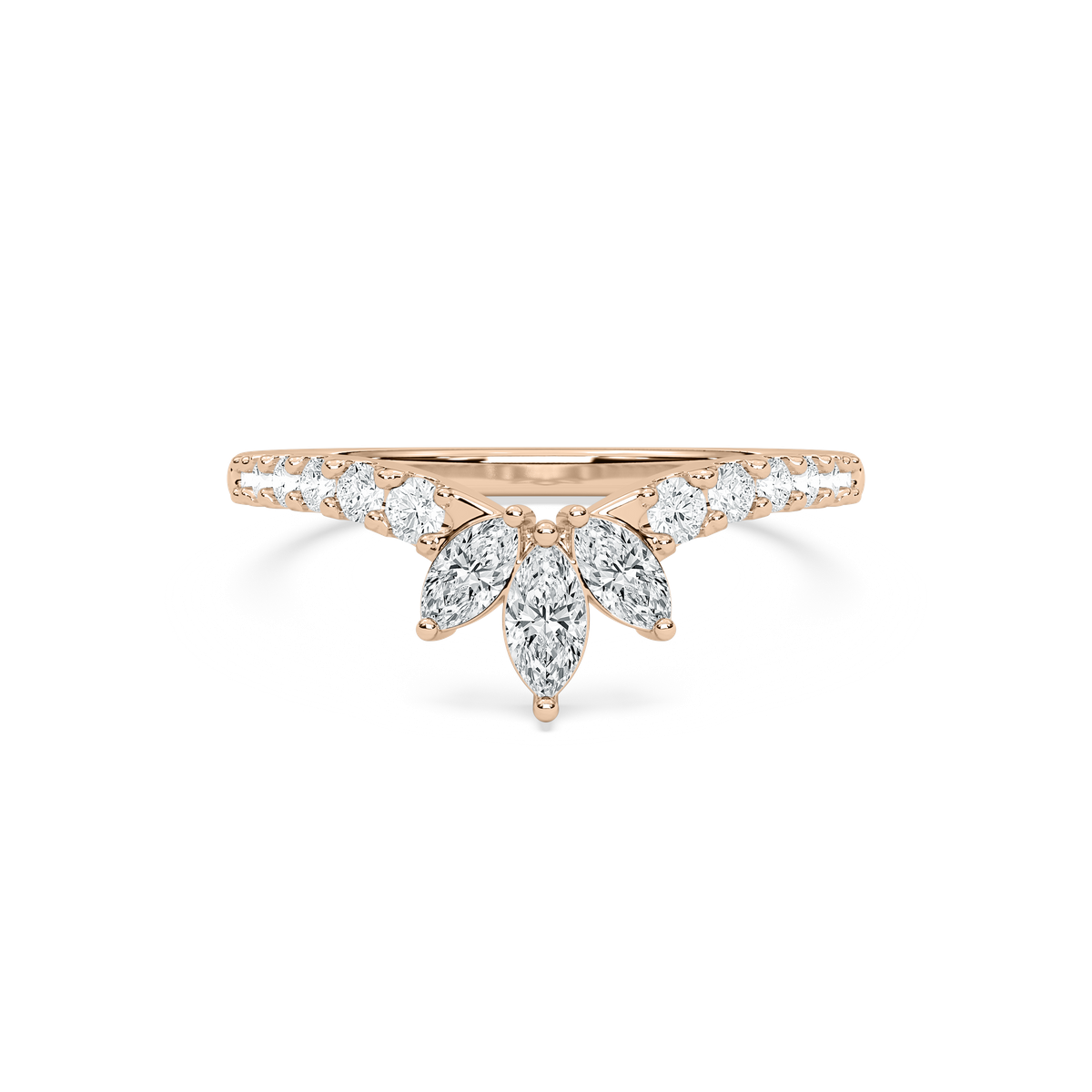 Marquise V Fashion Band in Rose Gold