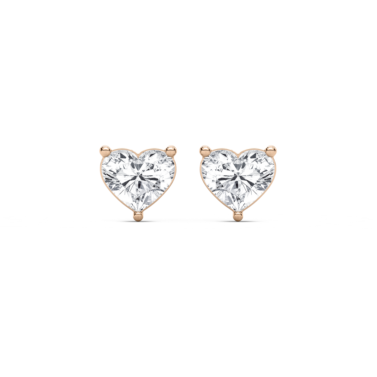 Heart Cut Stud Earrings